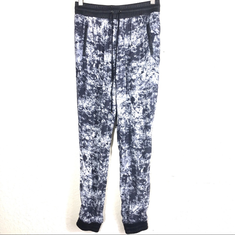 Willow & Clay Black and White Tie-Dye Joggers